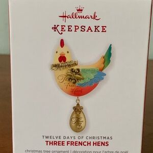 Hallmark 2013 Ornament 12 Days Of Christmas Three French Hens